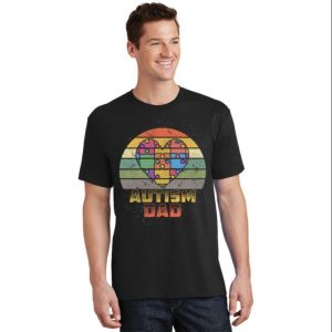 Vintage Autism Dad Autism Awareness Father Daughter T-Shirt – The Best Shirts For Dads In 2023 – Cool T-shirts