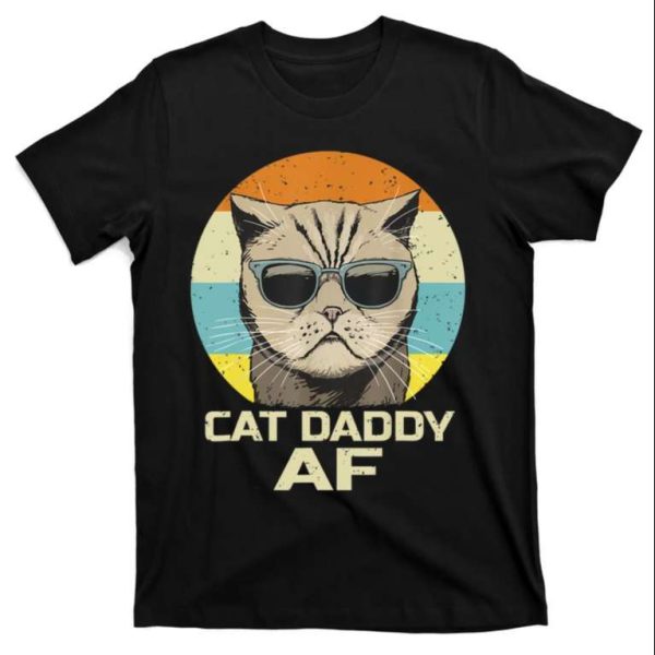 Vintage Cat Daddy AF T-Shirt – Featuring Cool Sunglasses For Father’s Day – The Best Shirts For Dads In 2023 – Cool T-shirts