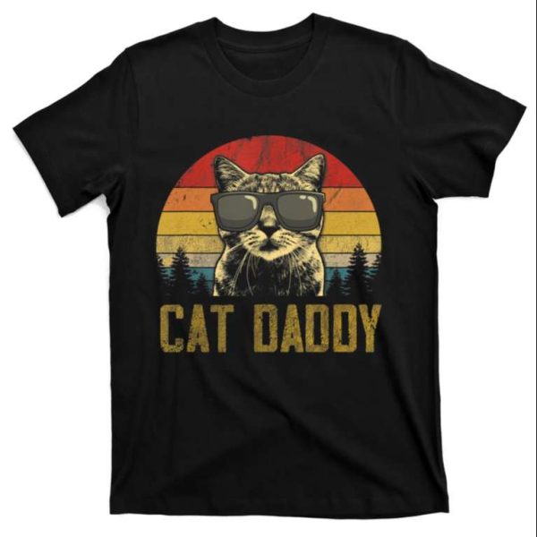 Vintage Cat Daddy T-Shirt For Men – Funny Father’s Day Gift for Cat Lovers – The Best Shirts For Dads In 2023 – Cool T-shirts