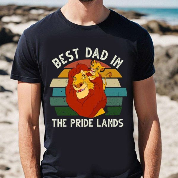 Vintage Lion King Mufasa Best Dad Portrait – Disney Dad Shirt – The Best Shirts For Dads In 2023 – Cool T-shirts