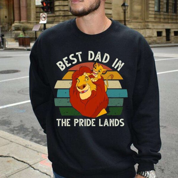 Vintage Lion King Mufasa Best Dad Portrait – Disney Dad Shirt – The Best Shirts For Dads In 2023 – Cool T-shirts