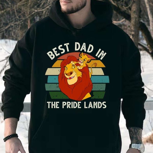 Vintage Lion King Mufasa Best Dad Portrait – Disney Dad Shirt – The Best Shirts For Dads In 2023 – Cool T-shirts