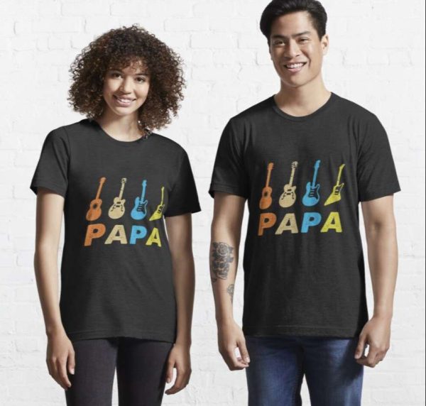 Vintage Retro Bass Guitar Papa Funny Tee Shirt – The Best Shirts For Dads In 2023 – Cool T-shirts