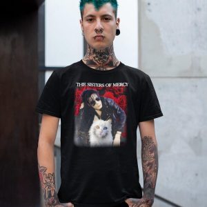 Vintage The Sisters Of Mercy Cat Graphic Unisex T-shirt – Apparel, Mug, Home Decor – Perfect Gift For Everyone
