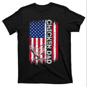 Vintage USA American Flag Chicken Dad Shirt – The Best Shirts For Dads In 2023 – Cool T-shirts