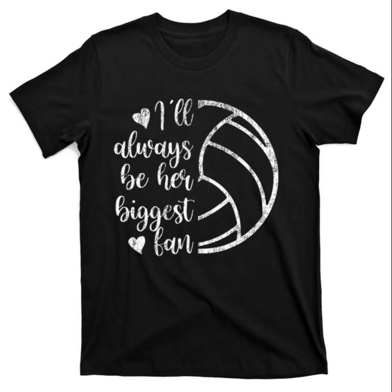 Volleyball Dad Gift T-Shirt I'll Always Be Her Biggest Fan - The Best Shirts For Dads In 2023 - Cool T-shirts