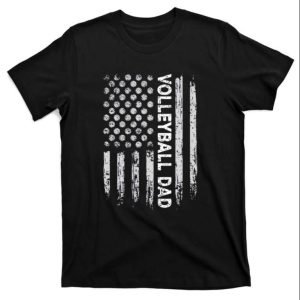 Volleyball Dad USA Flag Vintage T-Shirt – The Best Shirts For Dads In 2023 – Cool T-shirts