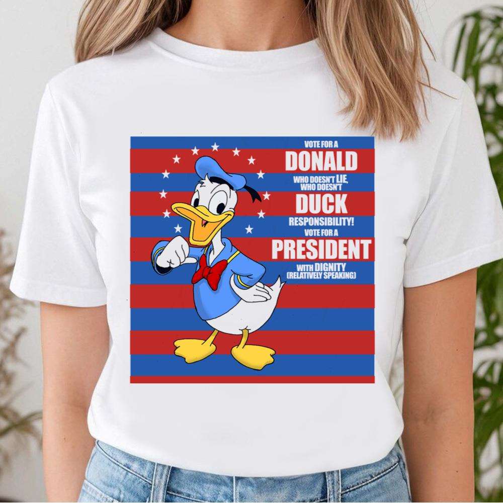 Vote For Donald Duck President Funny Disney Shirts For Dads - The Best Shirts For Dads In 2023 - Cool T-shirts