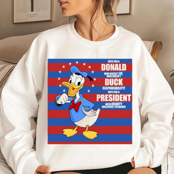 Vote For Donald Duck President Funny Disney Shirts For Dads – The Best Shirts For Dads In 2023 – Cool T-shirts