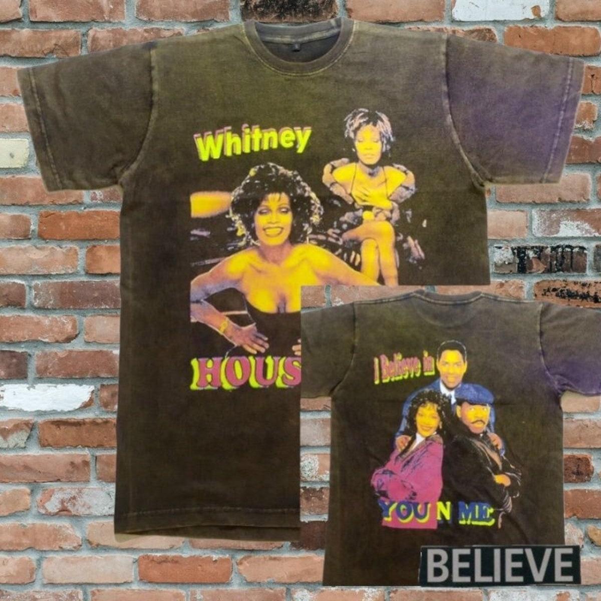 Whitney Houston Famous Singer 90s Vintage T-shirt – Apparel, Mug, Home Decor – Perfect Gift For Everyone