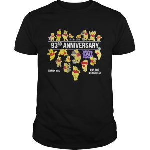 19262019 93rd anniversary Winnie the Pooh thank you for the memories shirt