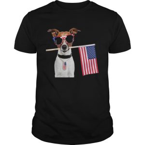 4th Of July American Flag Jack Russel Terrier Dog Tags Shirt
