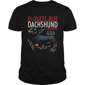 5 For Rules Dachshund Owners It Is My Walk I Get Up When Want shirt