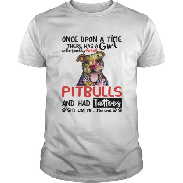 A Girl Who Really Loved Pitbulls And Had Tattoos Funny Shirt