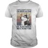 A man cannot survive on beer alone he also needs a husky vintage retro shirt