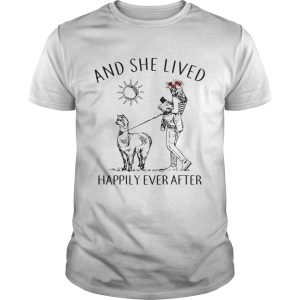 Alpaca and she lived happily ever after shirt