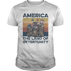 America the land of otterunity independence day vintage shirt