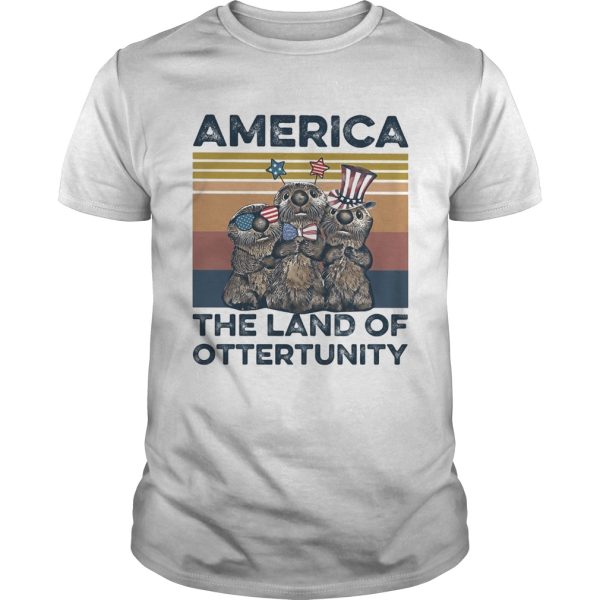 America the land of otterunity independence day vintage shirt