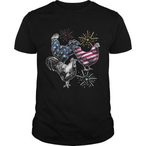 American Flag Chicken For Independence Day Funny T-shirt