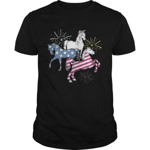 American Flag Horse For Independence Day Funny T-shirt