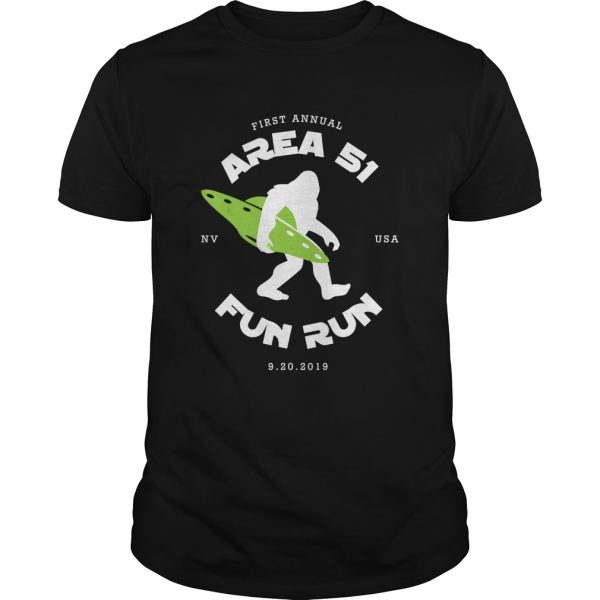 Area 51 Fun Run Shirt Bigfoot UFO Funny Alien Event Gear