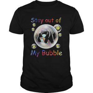 Autism awareness bear wear mask stay out of my bubble coronavirus shirt