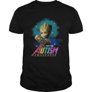 Avengers Groot Fight for Autism awareness shirt