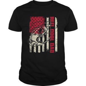 Awesome Reel Cool Dad Fathers Day American Flag shirt