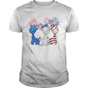 Baby Giraffes Happy American Independence Day shirt