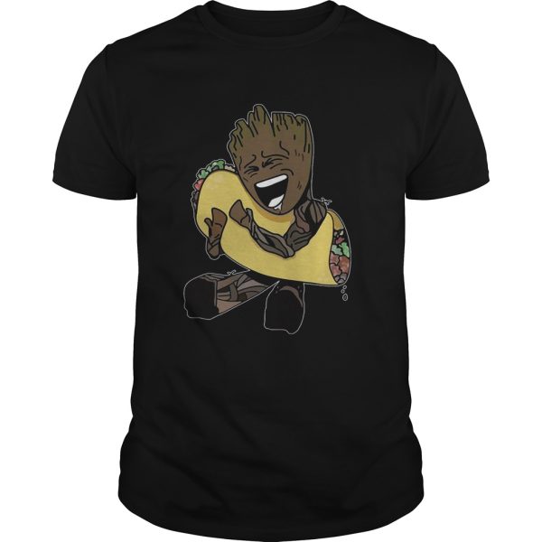 Baby Groot hugging Tacos shirt