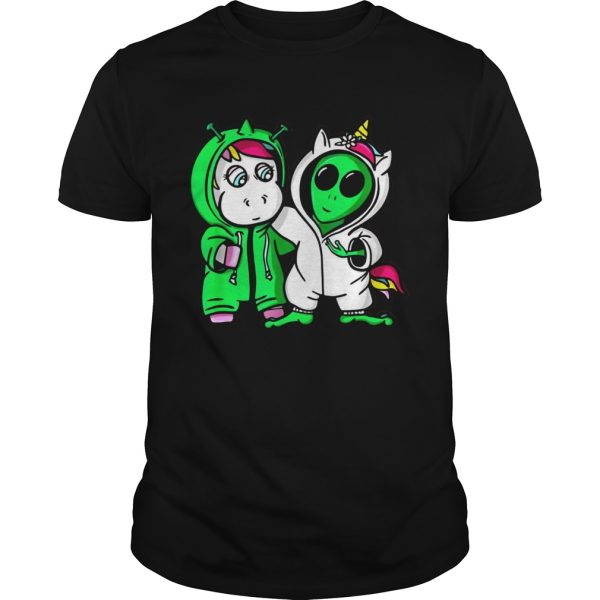 Baby Unicorn vs Alien Costume Halloween Shirt