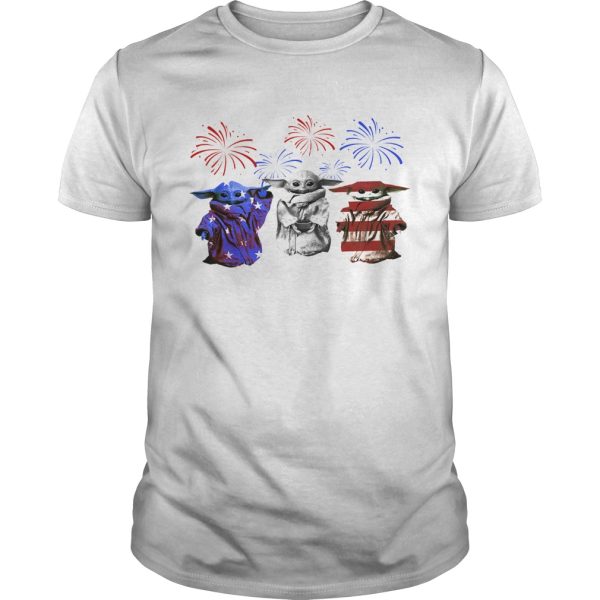 Baby Yoda American Flag shirt