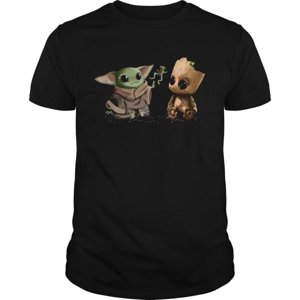 Baby Yoda Frog and Groot shirt