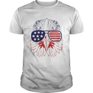 Bald Eagle American Flag Aviator Glasses T-shirt