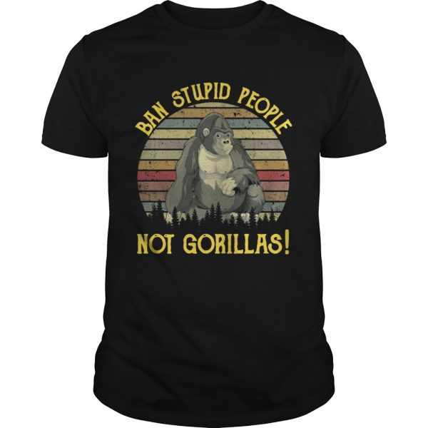 Band stupid people not gorillas retro shirt