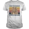 Bear drinking coffee I dont discriminate I hate everyone vintage shirt