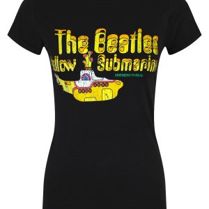 Beatles Nothing Is Real Ladies Black T Shirt 1