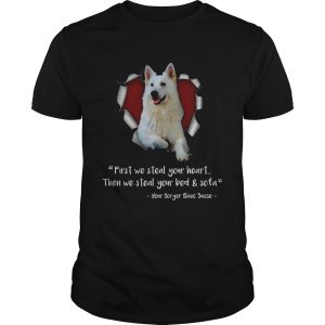 Berger Blanc Suisse First We Steal Your Heart Then We Steal Your Bed And Sofa Sweat Shirt