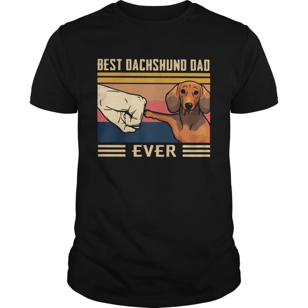 Best dachshund dad ever happy fathers day vintage retro shirt