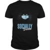 Black Cat Face Mask Socially Distant shirt