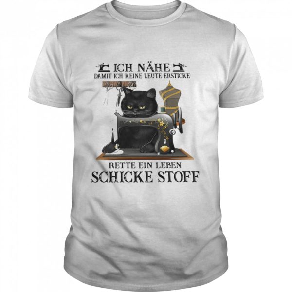 Black Cat Ich Nahe Damit Ich Keine Leute Ersticke Rette Ein Leben Schicke Stoff shirt