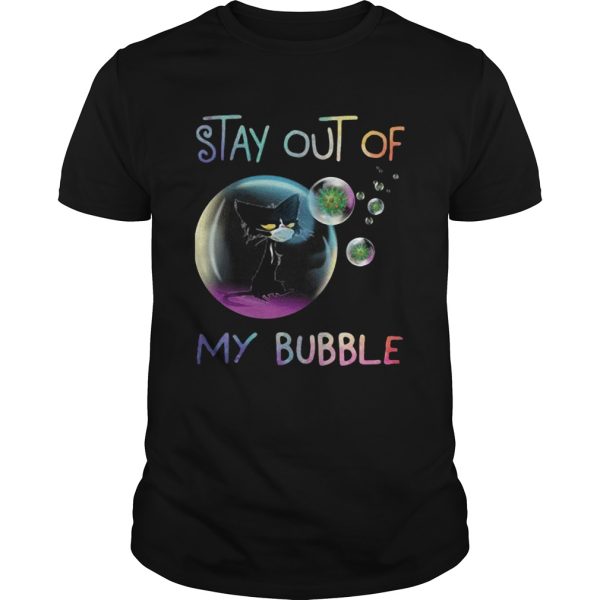 Black Cat Wear Mask Stay Out Of My Bubble Coronavirus shirt