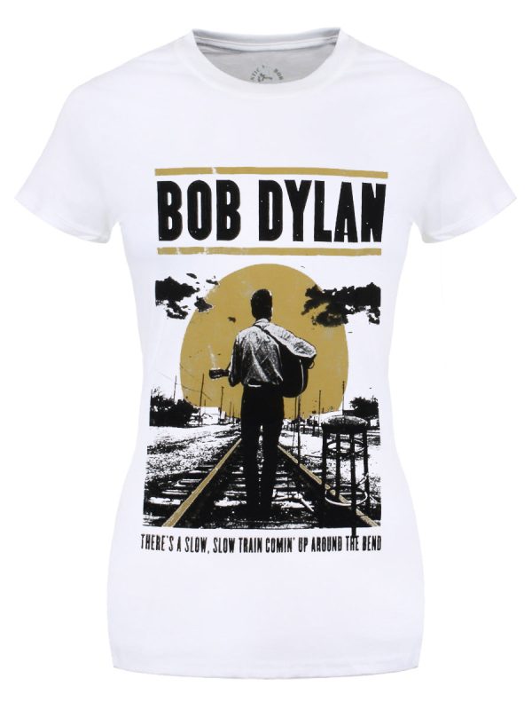 Bob Dylan Slow Train Ladies White T-Shirt