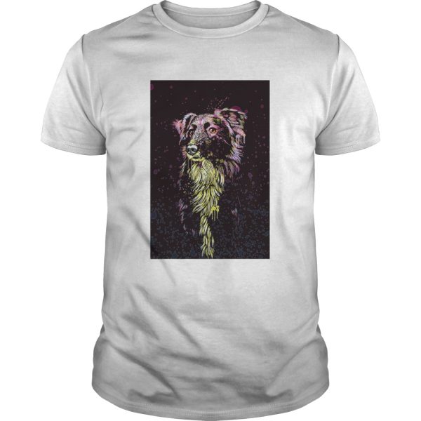 Border Collie Color Paint Vertical shirt