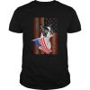 Boston Terrier Proud Of America Flag shirt