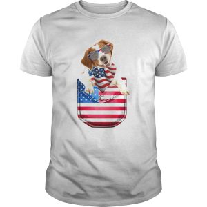 Brittany pocket american flag independence day shirt