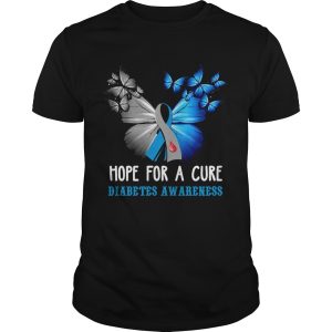 Butterfly hope for a cure diabetes awareness shirt