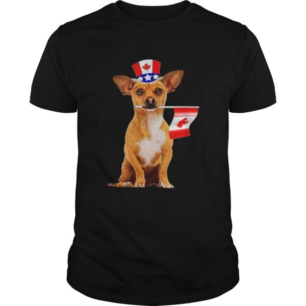 CanadaMaple Leaf Chihuahua Canadian Flags shirt