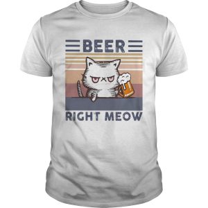 Cat Beer Right Meow Vintage shirt – Trend Tee Shirts Store