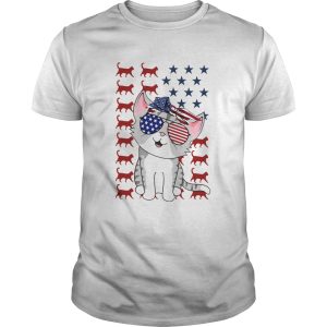 Cat Flag American In 5 Independence Day shirt